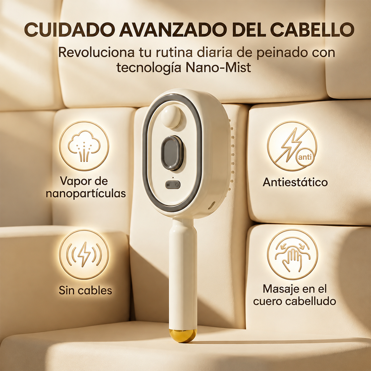 Cepillo Spa LuvianPros · Cabello Arreglado en Minutos